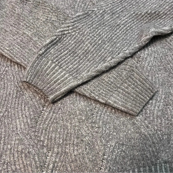 Bugatchi Italy Grey Merino Wool Cashmere Half Zip Knit Sweater L - Picture 4 of 8